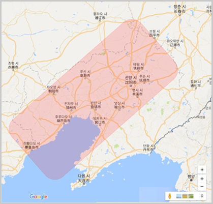 답시지역 표시도